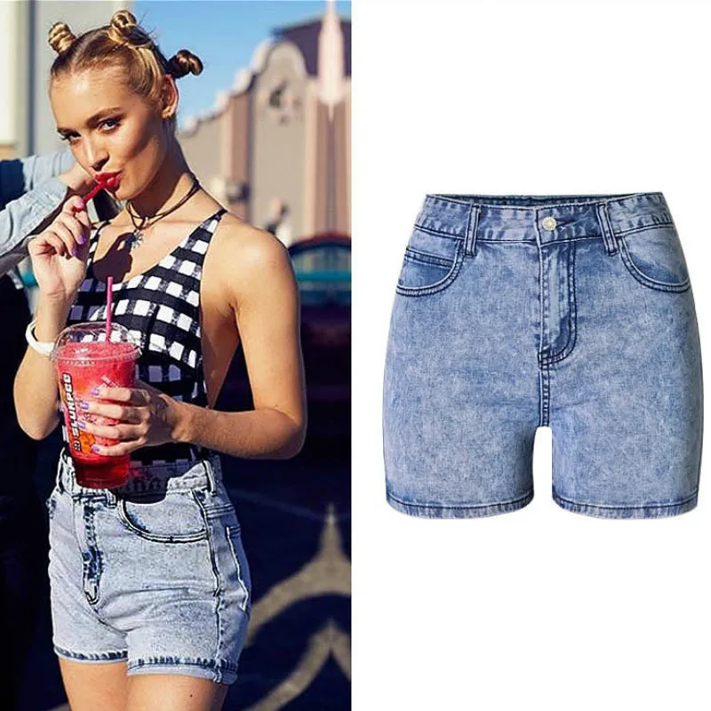 2018 High Waist Slim Skinny Jeans Shorts Women Elasticity Push Up Snow Wash Denim Shorts Femme Snowflake Blue Bermuda Feminina
2018 High Waist Slim Skinny Jeans Shorts Women Elasticity Push Up Snow Wash Denim Shorts Femme Snowflake Blue Bermuda Feminina