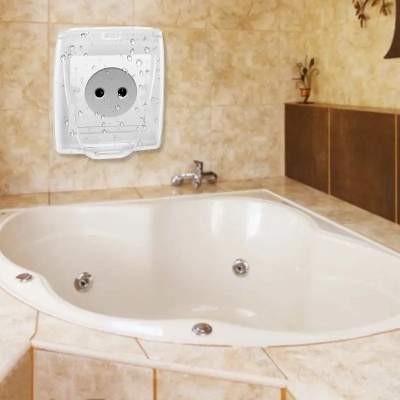 Waterproof Wall Switch Cover Box Plastic Light Panel Socket Doorbell Flip Cap Clear Bathroom Kitchen Accessory | Дом и сад
