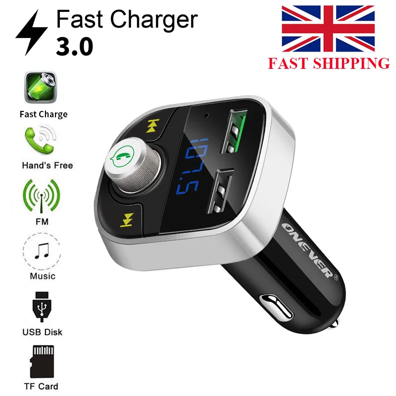 Bluetooth FM Transmitter Charger Fast 3.0 Car MP3 Audio Music Player Dual USB Radio Modulator Car Kit Handsfree FLAC / APE
Bluetooth FM Transmitter Charger Fast 3.0 Car MP3 Audio Music Player Dual USB Radio Modulator Car Kit Handsfree FLAC / APE