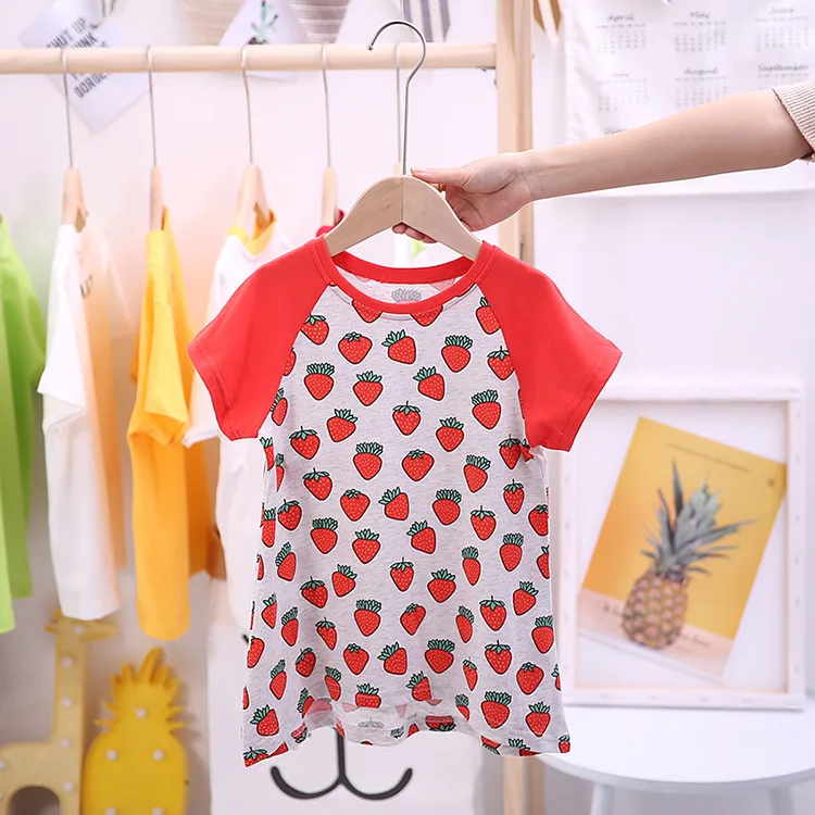 Celveroso Girl Summer Dress Cotton Short Sleeve Strawberry T-shirt dress Girl Baby Holiday Girl T-shirt dress clothing
Celveroso Girl Summer Dress Cotton Short Sleeve Strawberry T-shirt dress Girl Baby Holiday Girl T-shirt dress clothing