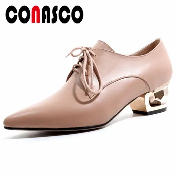 CONASCO Women Fashion Pumps Square Low Heels Genuine Leather Shoes Spring Summer Working Shopping Shoes Woman Casual Rome Shoes
CONASCO Women Fashion Pumps Square Low Heels Genuine Leather Shoes Spring Summer Working Shopping Shoes Woman Casual Rome Shoes