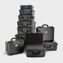Plastic Safety Box Photographic Instrument Tool Case Impact Resistant Sealed Waterproof Box Hardware Toolbox with pre-cut Foam Plastic Safety Box Photographic Instrument Tool Case Impact Resistant Sealed Waterproof Box Hardware Toolbox with pre-cut Foam