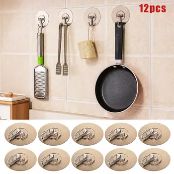 Durable 12Pcs Self Adhesive Wall Hooks Round Seamless Nail Free Towel Hooks for Kitchen Bathroom Utility Hooks HFing
Durable 12Pcs Self Adhesive Wall Hooks Round Seamless Nail Free Towel Hooks for Kitchen Bathroom Utility Hooks HFing