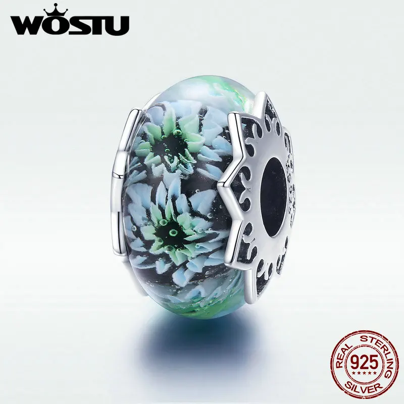 WOSTU Pure 925 Sterling Silver Cyan chrysanthemum Murano Beads Fit Charm Bracelet & Necklace Pendant Fashion Jewelry DXC1011
WOSTU Pure 925 Sterling Silver Cyan chrysanthemum Murano Beads Fit Charm Bracelet & Necklace Pendant Fashion Jewelry DXC1011