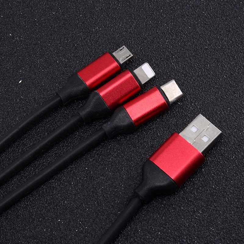 3 In 1 1.2m USB Cable Micro USB Type-C for Lightning Charging Cables for iPhone Samsung Xiaomi HJ55
3 In 1 1.2m USB Cable Micro USB Type-C for Lightning Charging Cables for iPhone Samsung Xiaomi HJ55