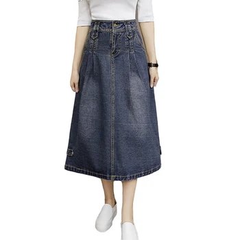 Oversized Denim Skirt Women Spring Autumn 2019 New Loose Wild Denim Skirt High Waist Sexy Casual Slimming A-Line Long Skirt Q11
Oversized Denim Skirt Women Spring Autumn 2019 New Loose Wild Denim Skirt High Waist Sexy Casual Slimming A-Line Long Skirt Q11