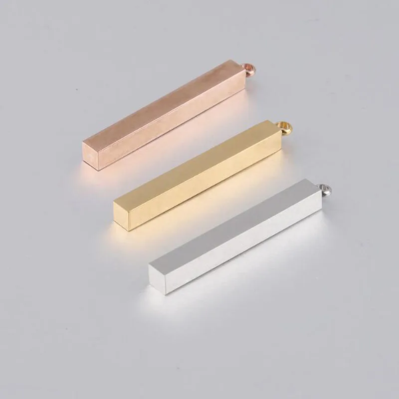 10pcs/lot 316L Stainless Steel Charms Mirror Polish Bar Charms Pendant Can Lettering for Making Necklace DIY Accessories 5*40mm
10pcs/lot 316L Stainless Steel Charms Mirror Polish Bar Charms Pendant Can Lettering for Making Necklace DIY Accessories 5*40mm