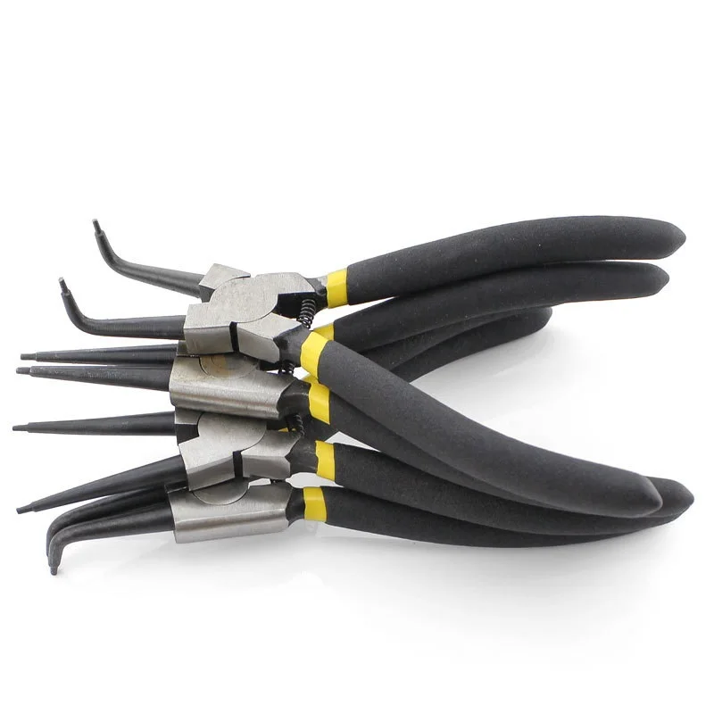 4 pcs 6" Or 7" Circlip Pliers Internal External Curved Straight Tip Circlip Pliers Snap Ring Plier Mechanical Hand Tools
4 pcs 6" Or 7" Circlip Pliers Internal External Curved Straight Tip Circlip Pliers Snap Ring Plier Mechanical Hand Tools
