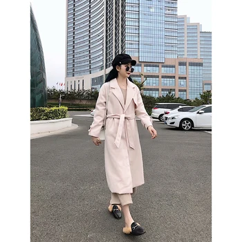 Women Winter Pink Drawstring Wool Blends Coat Turn-down Collar Wool coats Lady Office Work Wear elegant manteau femme hiver
Women Winter Pink Drawstring Wool Blends Coat Turn-down Collar Wool coats Lady Office Work Wear elegant manteau femme hiver