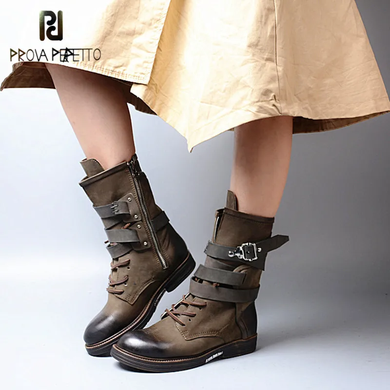 Prova Perfetto 2018 Round Toe Low Heel with Plush Mid-caf Boots Genuine Leather Thick Heel Retro Martin Boots Fashion Shoes
Prova Perfetto 2018 Round Toe Low Heel with Plush Mid-caf Boots Genuine Leather Thick Heel Retro Martin Boots Fashion Shoes