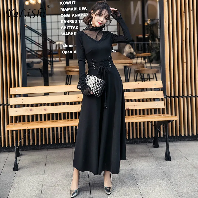 Solid Plus Size A-line Dress 2019 Autumn Women Black Long Sleeve Turtleneck Ankle-length Modis Vintage Club Dress Vestido Longo
Solid Plus Size A-line Dress 2019 Autumn Women Black Long Sleeve Turtleneck Ankle-length Modis Vintage Club Dress Vestido Longo