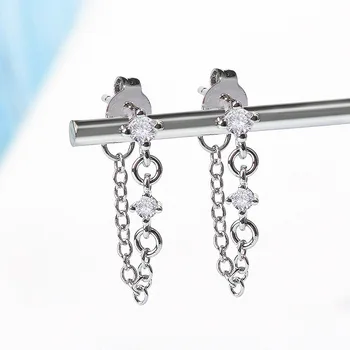 925 Sterling Silver Crystal Tassel Drop Earring for Women Wedding Brincos Pendientes boucle d'oreille femme 2019 eh1135
925 Sterling Silver Crystal Tassel Drop Earring for Women Wedding Brincos Pendientes boucle d'oreille femme 2019 eh1135