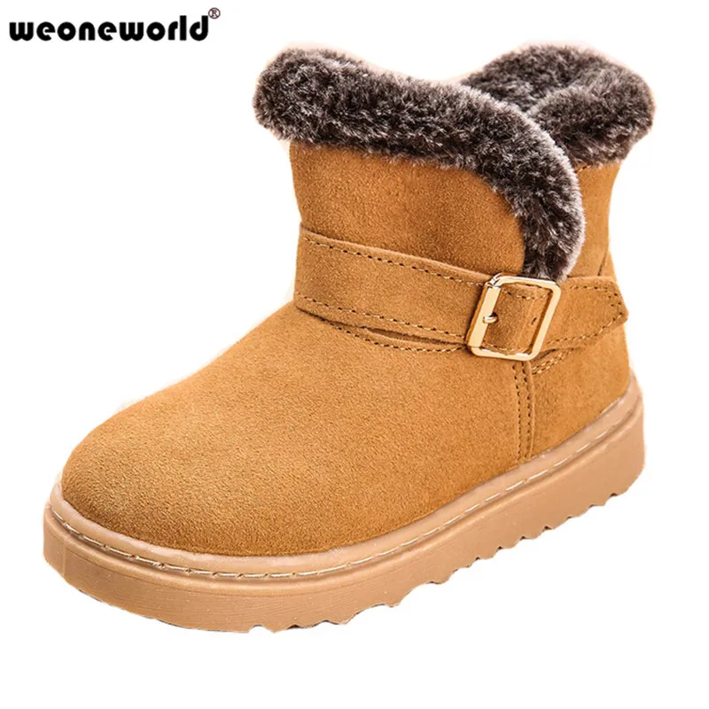 WEONEWORLD New 2018 Children Snow Boots with Plush Fashion Kids Ankle Boots Baby Boys Girls Winter Shoes Genuine Leather Shoes
WEONEWORLD New 2018 Children Snow Boots with Plush Fashion Kids Ankle Boots Baby Boys Girls Winter Shoes Genuine Leather Shoes