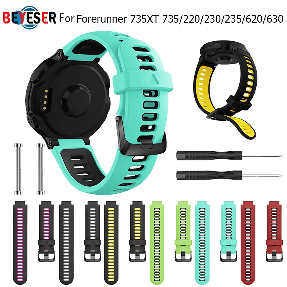 

Outdoor Wristband For Garmin Forerunner 735XT 735/220/230/235/620/630 Smartwatch Soft Silicone Strap Replacement Watch Band Belt