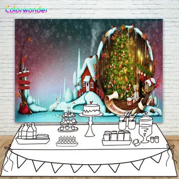 Ice World Red House with White Snow Green Christmas Tree with Colorful Decoration Background Photography Red with Blue Backdrops
Ice World Red House with White Snow Green Christmas Tree with Colorful Decoration Background Photography Red with Blue Backdrops