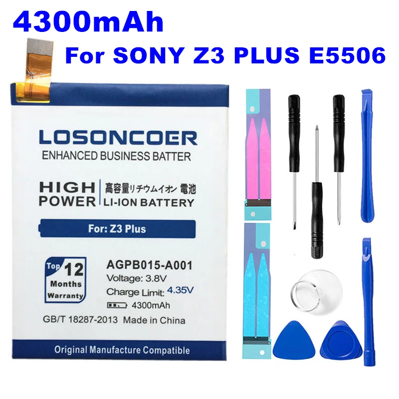 4300mAh AGPB015-A001 Battery For Sony Xperia Z3 Plus Z4 Z3+ Z3 Neo SO-03G C5 Ultra Dual E6553 E5563 E5553 E5533 E5506 Battery
4300mAh AGPB015-A001 Battery For Sony Xperia Z3 Plus Z4 Z3+ Z3 Neo SO-03G C5 Ultra Dual E6553 E5563 E5553 E5533 E5506 Battery