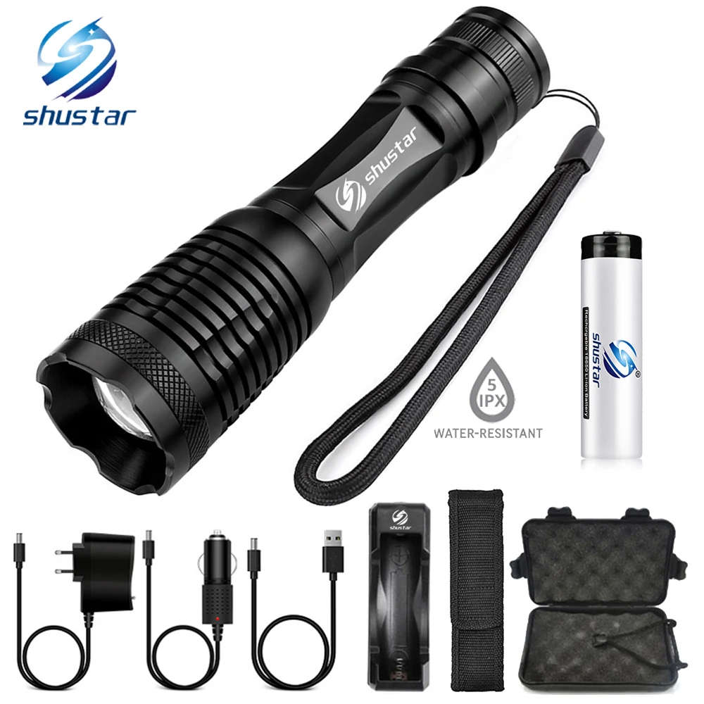 CREE XM-T6 Bicycle Light 4500 Lumens Bike Light 7modes Torch Zoomable LED Flashlight +18650 Battery + Charger + Bicycle Clip
CREE XM-T6 Bicycle Light 4500 Lumens Bike Light 7modes Torch Zoomable LED Flashlight +18650 Battery + Charger + Bicycle Clip
