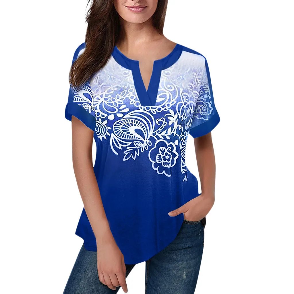 FREE OSTRICH Women Shirts Printed Gradient V-neck Casual Printed Short Sleeve Split Neck Elegant Elegant Summer Blouse Shirts
FREE OSTRICH Women Shirts Printed Gradient V-neck Casual Printed Short Sleeve Split Neck Elegant Elegant Summer Blouse Shirts