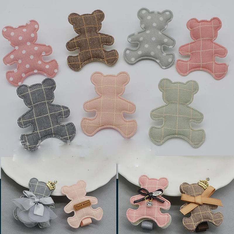 Sew on 4.1*4.9 cm 40pcs/lot lovely Grid cloth bear heart Appliques for Cloth Decoration, Angel wing Hair Accessories
Sew on 4.1*4.9 cm 40pcs/lot lovely Grid cloth bear heart Appliques for Cloth Decoration, Angel wing Hair Accessories