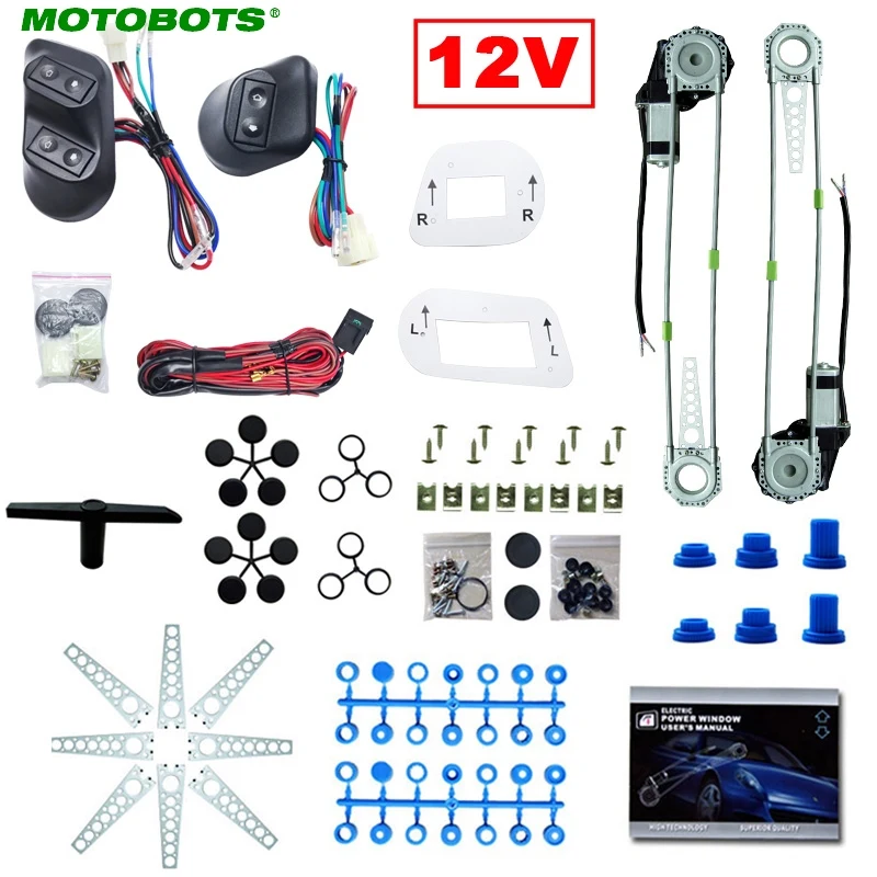 MOTOBOTS Universal Car 2-Doors Electric Power Window Kits with 3pcs Switches & Wire Harness DC12V #HQ3781
MOTOBOTS Universal Car 2-Doors Electric Power Window Kits with 3pcs Switches & Wire Harness DC12V #HQ3781