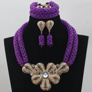 Exclusive Purple African Jewelry Sets Big Flower Pendant Neklace Fashion Earrings Set for Wedding Gift Free Shipping WD224 
Exclusive Purple African Jewelry Sets Big Flower Pendant Neklace Fashion Earrings Set for Wedding Gift Free Shipping WD224