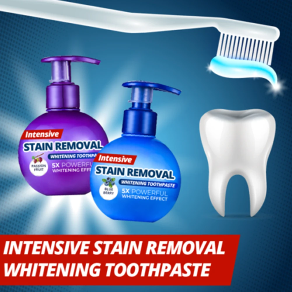 New Protection Gums Push Type Fruity Toothpaste Flavor Refresh Stain Removal Teeth Bleach Daily Bottled Toothpaste Oral Care
New Protection Gums Push Type Fruity Toothpaste Flavor Refresh Stain Removal Teeth Bleach Daily Bottled Toothpaste Oral Care