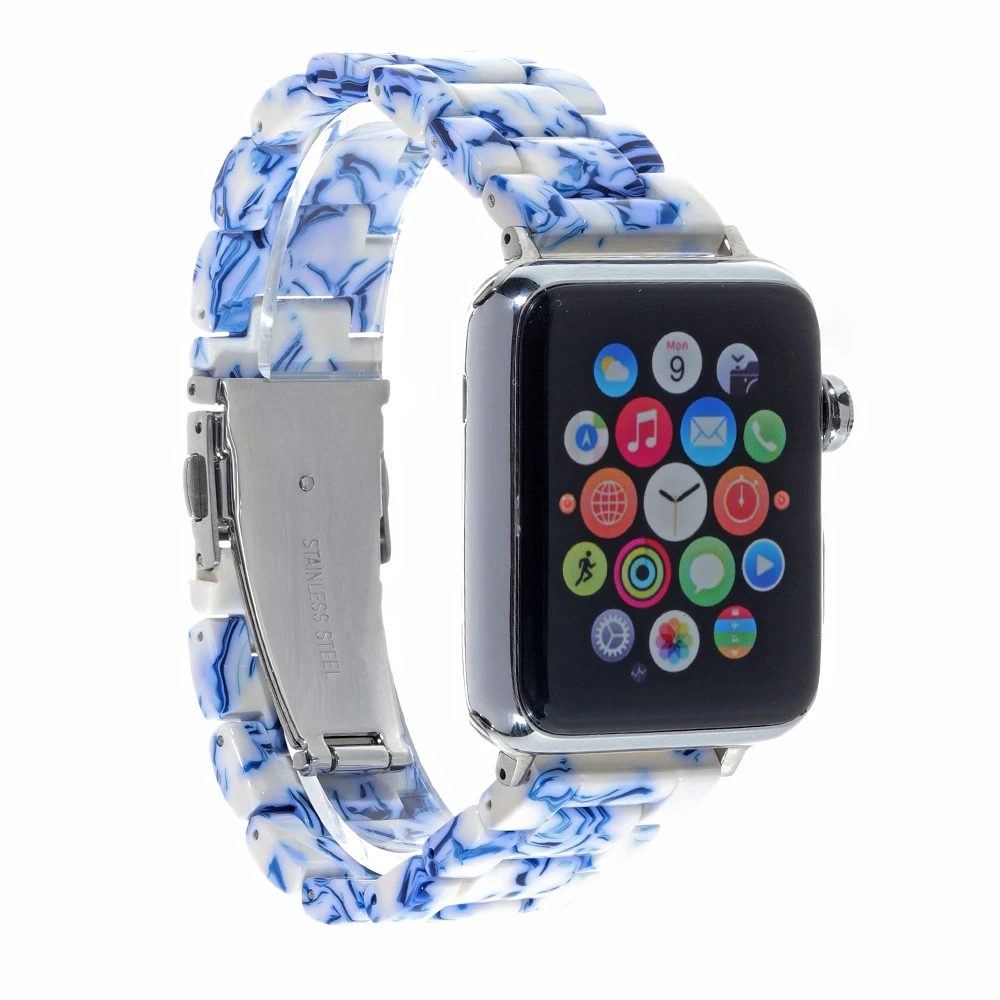 New Resin Apple Watch Band Accessories 20/22/38/40/42/44mm Immitation Ceramic Flat Mouth Pin Buckle Watch Straps Belts Bracelet
New Resin Apple Watch Band Accessories 20/22/38/40/42/44mm Immitation Ceramic Flat Mouth Pin Buckle Watch Straps Belts Bracelet