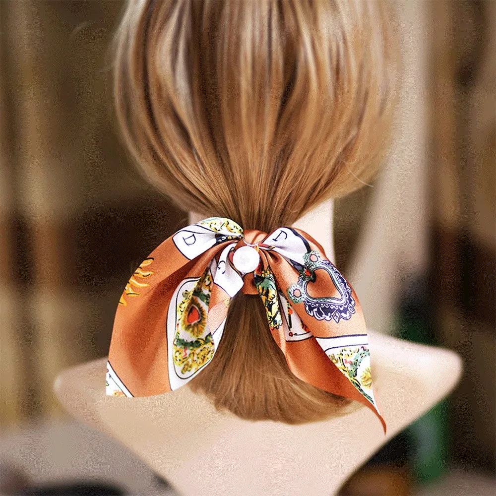 Chiffon Floral Printed Bowknot Silk Hair Scrunchies Women Pearls Ponytail Holder Hair Tie Hair Rope Hair Accessories Multicolor
Chiffon Floral Printed Bowknot Silk Hair Scrunchies Women Pearls Ponytail Holder Hair Tie Hair Rope Hair Accessories Multicolor