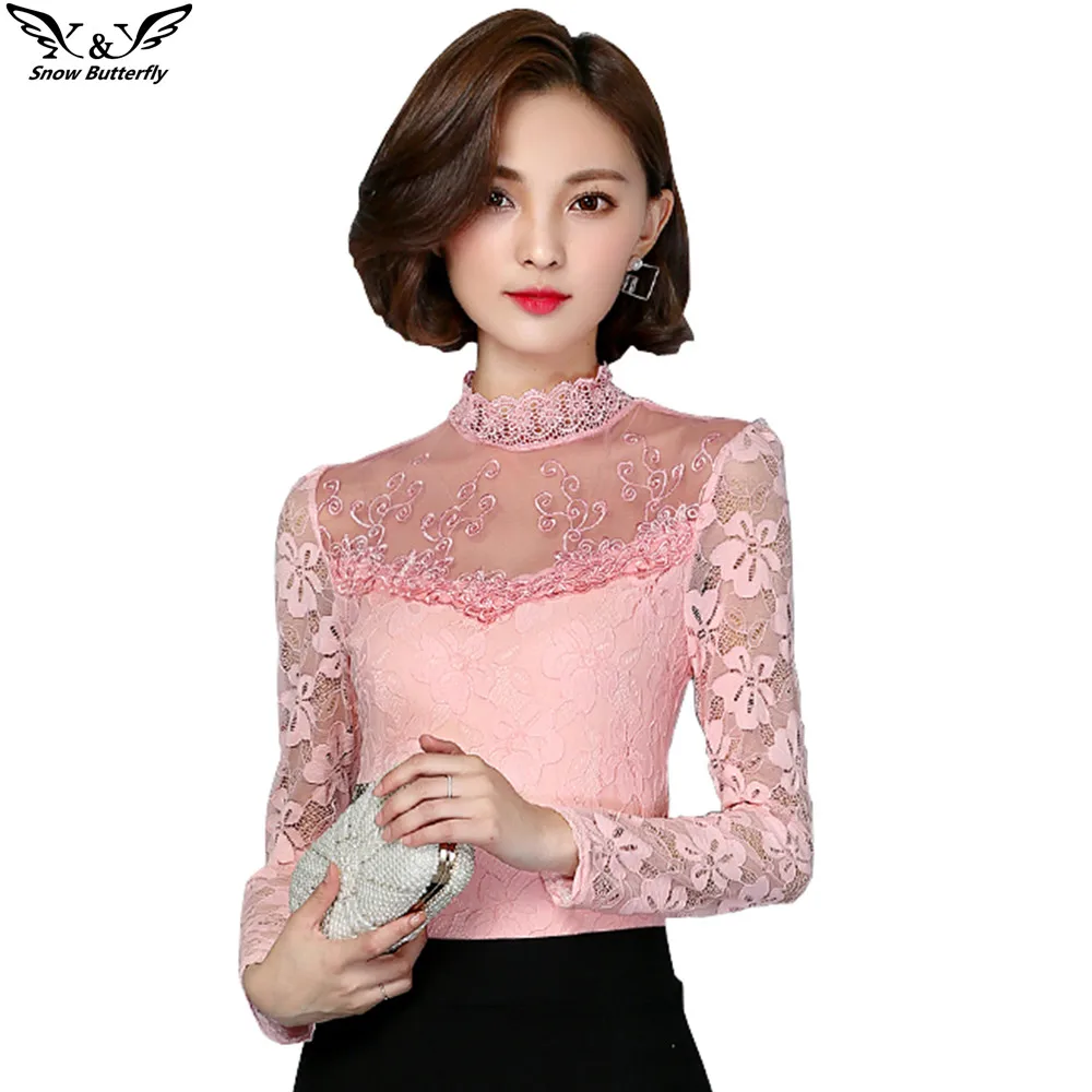 2019 Autumn Winter Women Tops Fashion Lace Blouse Long Sleeve Slim Body Floral Shirt Elegant Hollow Lace Top blusas femininas
2019 Autumn Winter Women Tops Fashion Lace Blouse Long Sleeve Slim Body Floral Shirt Elegant Hollow Lace Top blusas femininas