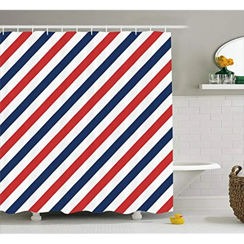 Vixm Harbour Stripe Shower Curtain Vintage Barber Pole Helix of Colored Stripes Medieval Contrast Design Fabric Bath Curtains
Vixm Harbour Stripe Shower Curtain Vintage Barber Pole Helix of Colored Stripes Medieval Contrast Design Fabric Bath Curtains