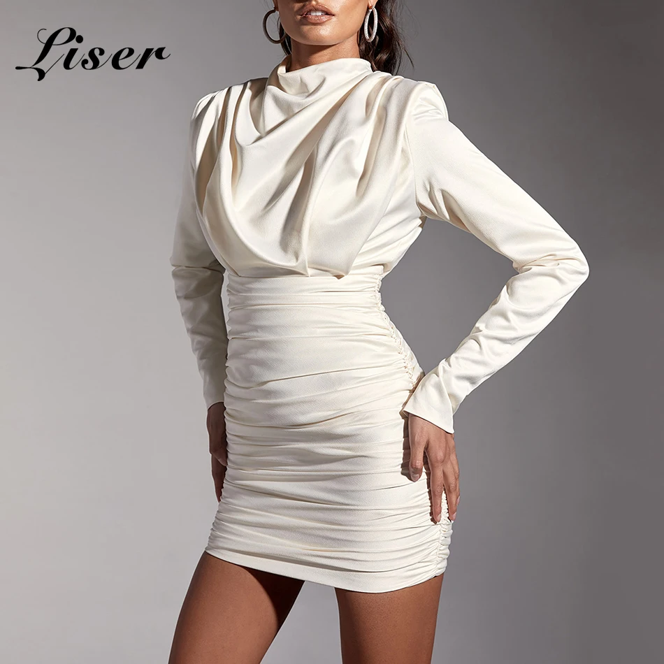 Liser 2019 New Spring Women Dress Turtleneck Dress Sexy Bodycon Elegant Celebrity Party White Fuchsia Dresses Vestidos Wholesale
Liser 2019 New Spring Women Dress Turtleneck Dress Sexy Bodycon Elegant Celebrity Party White Fuchsia Dresses Vestidos Wholesale