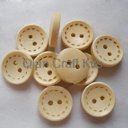 300pcs Wooden Buttons, Natural, 15mm, 2 holes laser cuts lined round wood buttons
300pcs Wooden Buttons, Natural, 15mm, 2 holes laser cuts lined round wood buttons
