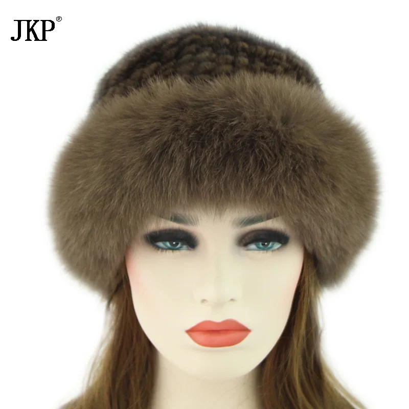True Winter Fur Hat For Natural Mink Fur Women With Fox Fur Tops Luxury Russian Fur Hat Brand New Fashion Solid Sun Knit Hats
True Winter Fur Hat For Natural Mink Fur Women With Fox Fur Tops Luxury Russian Fur Hat Brand New Fashion Solid Sun Knit Hats