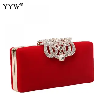 Chic Rhinestone Women Bag Velour Bridal Purse Fashion Evening Party Clutch Bag Female Handbags Black Red Bolsa Feminina 2019
Chic Rhinestone Women Bag Velour Bridal Purse Fashion Evening Party Clutch Bag Female Handbags Black Red Bolsa Feminina 2019