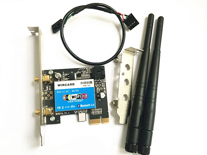Wholesale New Desktop Card For Intel 7265 AC 7265HMW 802.11ac Wireless Network PCI-E 2.4G/5G 867M Wifi For Bluetooth 4.0 Card
Wholesale New Desktop Card For Intel 7265 AC 7265HMW 802.11ac Wireless Network PCI-E 2.4G/5G 867M Wifi For Bluetooth 4.0 Card