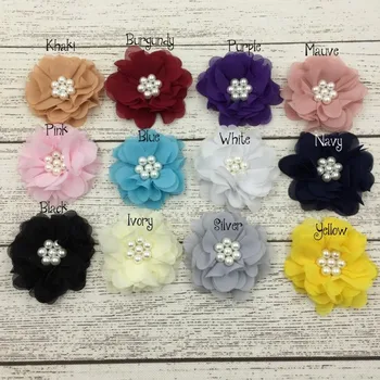 240pcs/lot 2.5" Beaded Chiffon Flower Matching Sparking Pearls in Center Headband Supply Hair Accessoriy
240pcs/lot 2.5" Beaded Chiffon Flower Matching Sparking Pearls in Center Headband Supply Hair Accessoriy