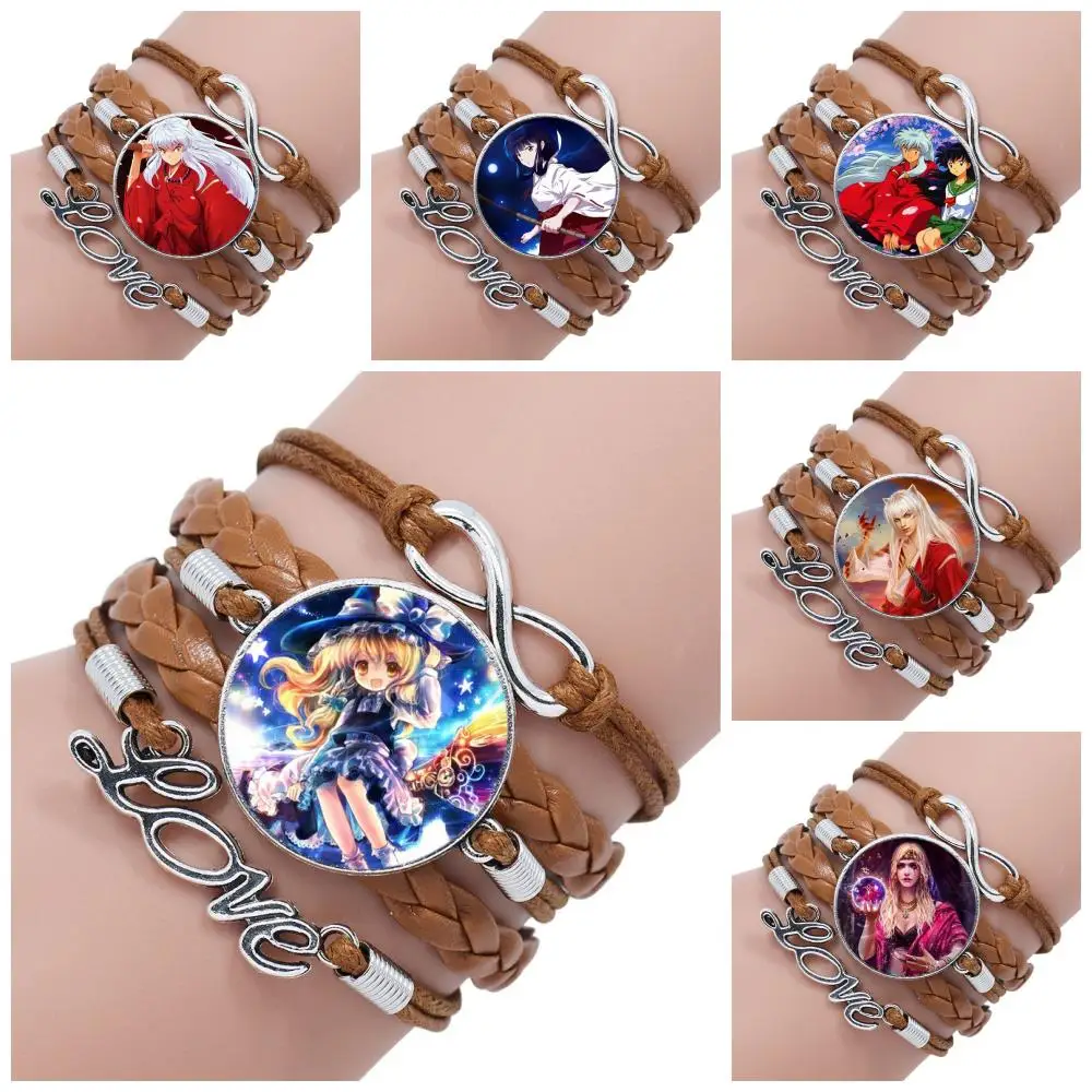 Inuyasha Glass Cabochon Multilayer Black/Brown Leather Bracelet Bangle Handmade Jewelry Customizable For Men Women Party Gift
Inuyasha Glass Cabochon Multilayer Black/Brown Leather Bracelet Bangle Handmade Jewelry Customizable For Men Women Party Gift