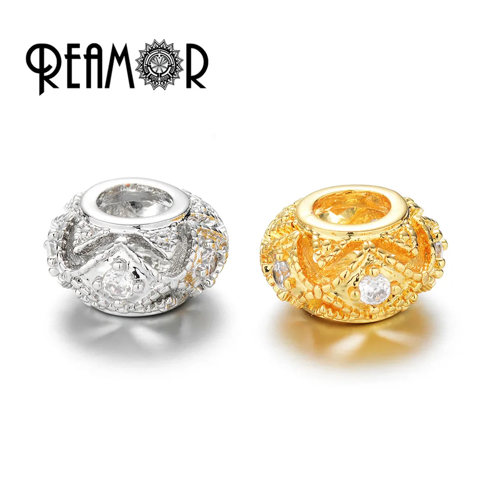 REAMOR 5pcs Luxury Jewelry Beads Hollow Beads Zirconia Charm Spacer Beads for DIY Jewelry Making Beaded Bracelet Accessories
REAMOR 5pcs Luxury Jewelry Beads Hollow Beads Zirconia Charm Spacer Beads for DIY Jewelry Making Beaded Bracelet Accessories