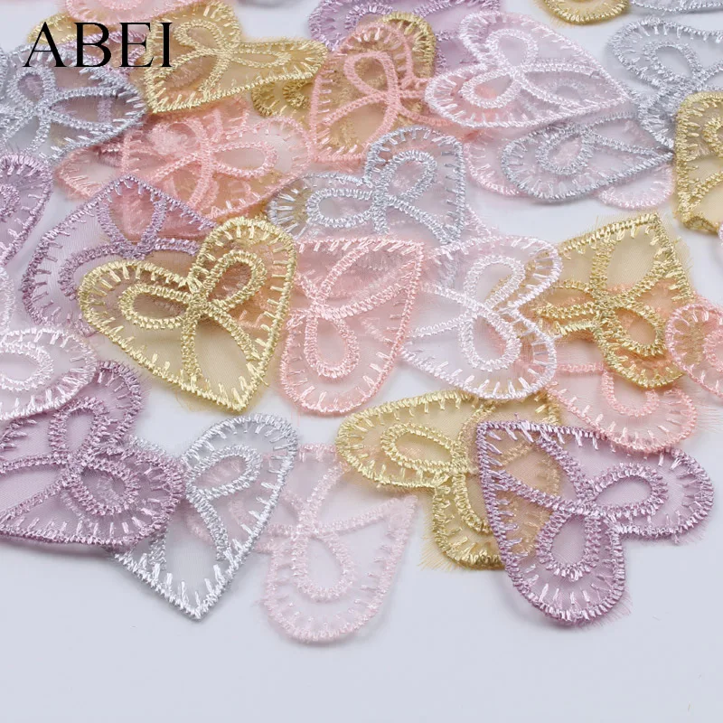 30pcs 35mm Embroidery Organza Love Bow Appliques DIY Heart Flower Trims Guipure Lace Handmade Jewelry Garment Accessories
30pcs 35mm Embroidery Organza Love Bow Appliques DIY Heart Flower Trims Guipure Lace Handmade Jewelry Garment Accessories