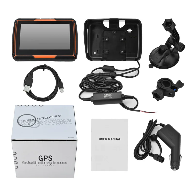 4 3 дюймовый 256M RAM 8GB Flash водонепроницаемый мотоцикл GPS Bluetooth навигатор SAT NAV