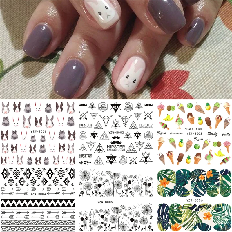 6 Sheets/Lot Mixed Tribal Dandelion Rabbit Ice-cream Pattern Nail Art Water Decals Aztec Nail Transfer Sticker
6 Sheets/Lot Mixed Tribal Dandelion Rabbit Ice-cream Pattern Nail Art Water Decals Aztec Nail Transfer Sticker