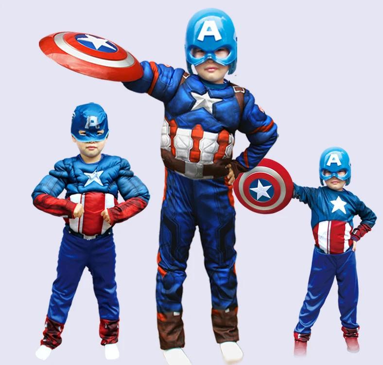 Christmas Boys Muscle Super Hero Captain America Costume children girls SpiderMan Hulk Avengers Costumes Cosplay for Kids
Christmas Boys Muscle Super Hero Captain America Costume children girls SpiderMan Hulk Avengers Costumes Cosplay for Kids