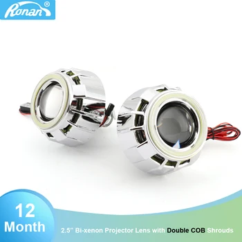 Ronan car styling Ver 8.1 Bi-xenon HID Projector 2.5inch Double COB Angel eyes headlight Lens use bulb H1 with H4 H7 adapter
Ronan car styling Ver 8.1 Bi-xenon HID Projector 2.5inch Double COB Angel eyes headlight Lens use bulb H1 with H4 H7 adapter