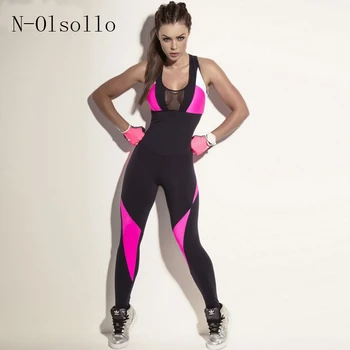 N-olsollo Mesh Bodysuit Women Fitness Yuga Stretch Sexy