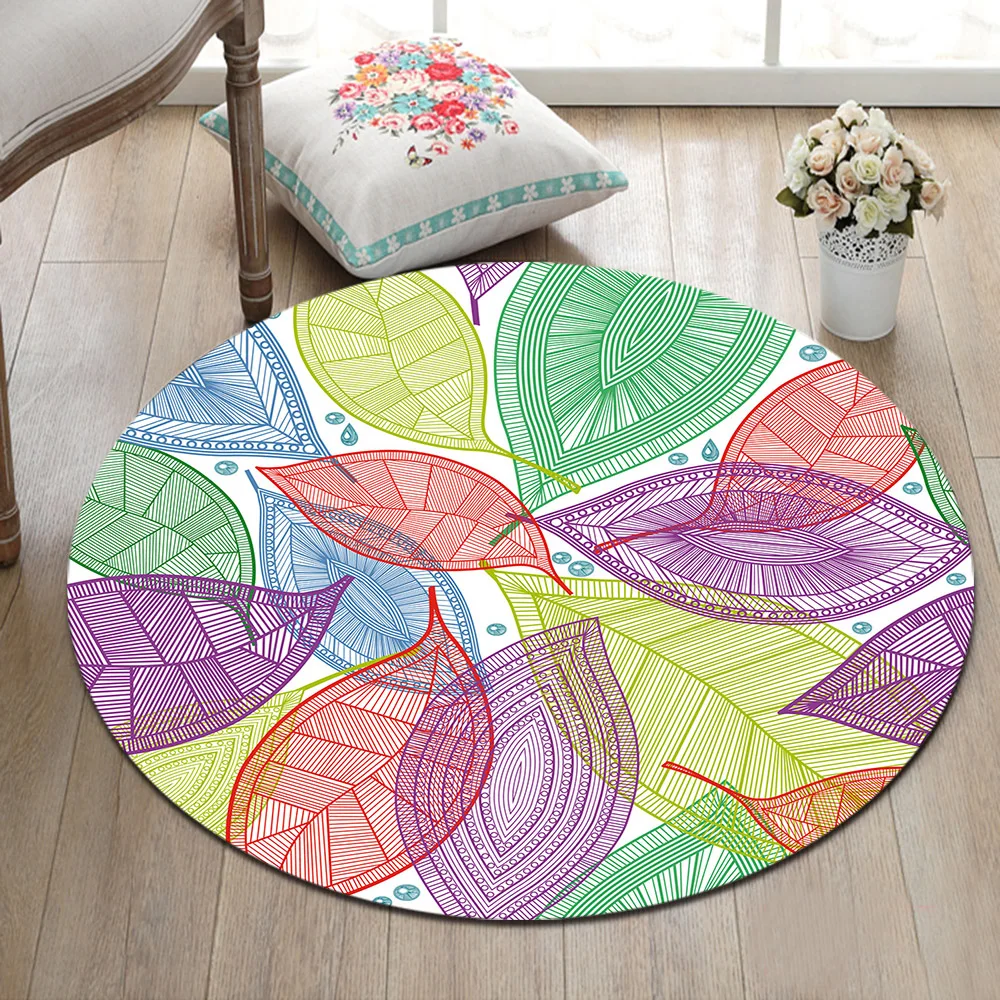 Abstract Colorful Leaves Non-Slip Round Carpet for Baby Kid Home Living Room Bedroom Cushion Area Rug Bathroom Office Floor Mat
Abstract Colorful Leaves Non-Slip Round Carpet for Baby Kid Home Living Room Bedroom Cushion Area Rug Bathroom Office Floor Mat