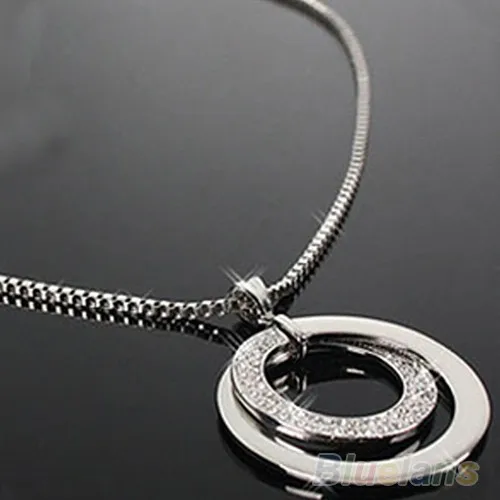 Sell like hot cakes OL temperament elegant fashion silver round necklace double circle long sweater chain necklace for women
Sell like hot cakes OL temperament elegant fashion silver round necklace double circle long sweater chain necklace for women