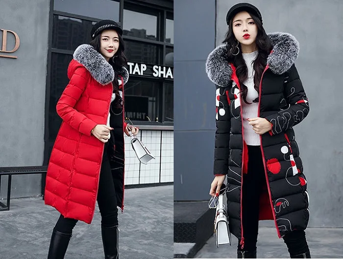 2017 Winter Jacket women long down jacket Plus Size Womens Parkas real fur Thicken Outerwear winter coats+16