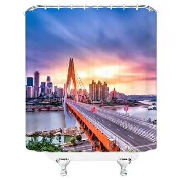 Unique Design City Corner Beautiful Bridge Sunset Painting Hanging Shower Curtain Waterproof Mildew Polyester Fabric Home
Unique Design City Corner Beautiful Bridge Sunset Painting Hanging Shower Curtain Waterproof Mildew Polyester Fabric Home