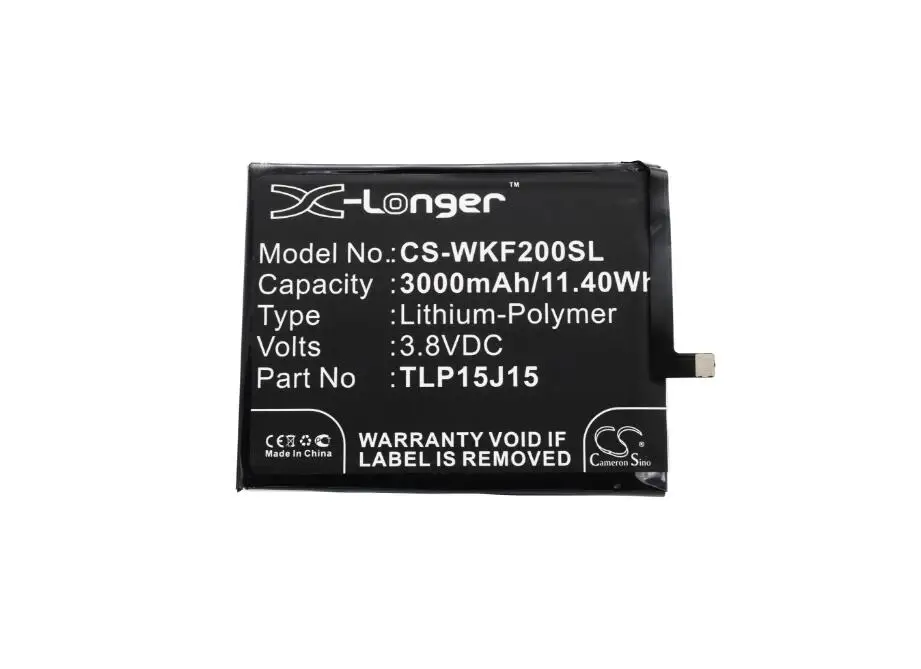 Cameron Sino 3000mah battery for WIKO FEVER Fever 4G TLP15J15 TLP15J30 TLP15L27 TLP16F14 batteries
Cameron Sino 3000mah battery for WIKO FEVER Fever 4G TLP15J15 TLP15J30 TLP15L27 TLP16F14 batteries