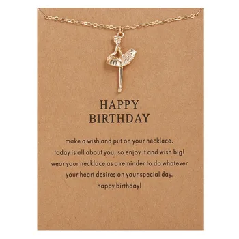Dance Girl Pendant Necklace New Golden Plated Happy Birthday Ballet Girl Alloy Clavicle Bones Pendant Short Choker Necklace
Dance Girl Pendant Necklace New Golden Plated Happy Birthday Ballet Girl Alloy Clavicle Bones Pendant Short Choker Necklace